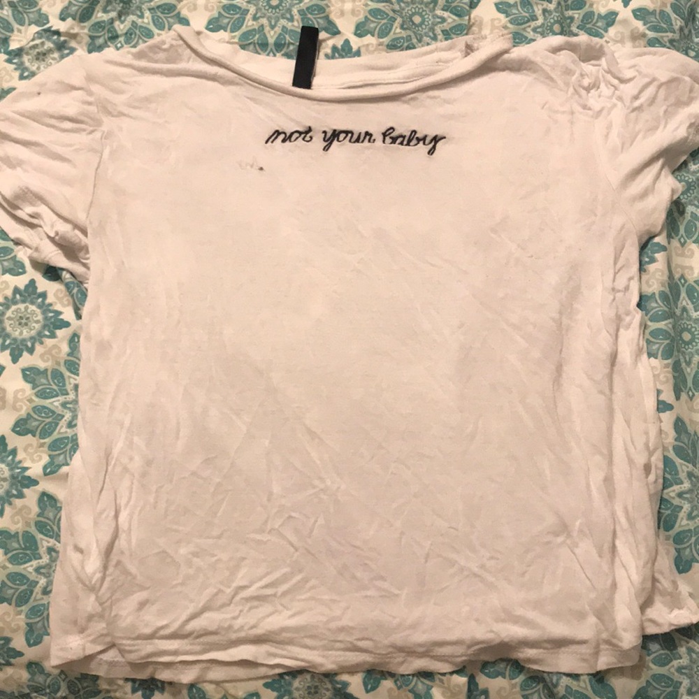 not your baby crop top